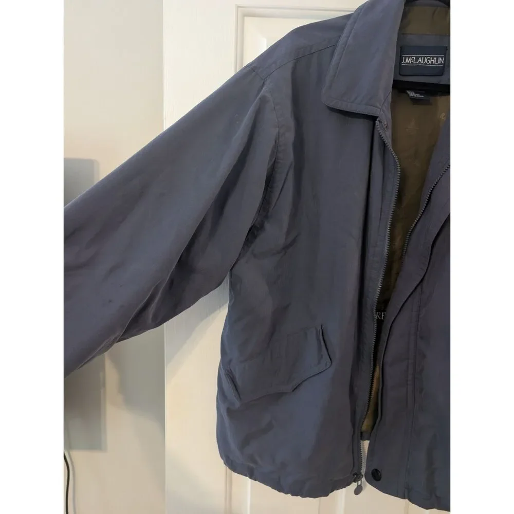 J.McLaughlin Rainforest Jacket Men's L Navy Blue Zip Up